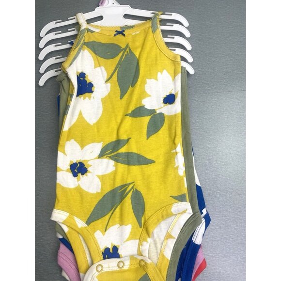 New Carter's Girls 5 Pack Floral Bodysuits 100% Cotton Size 9 Months - Picture 4 of 9